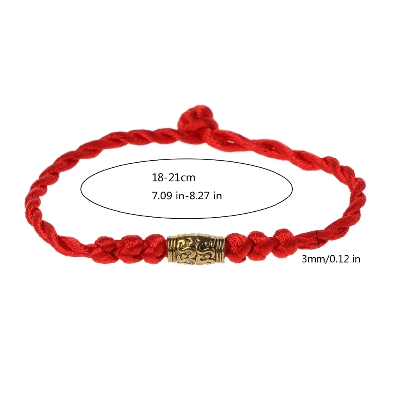 Pulsera cuerda roja estilo étnico, pulsera oro y plata tibetana tejida a mano, regalos