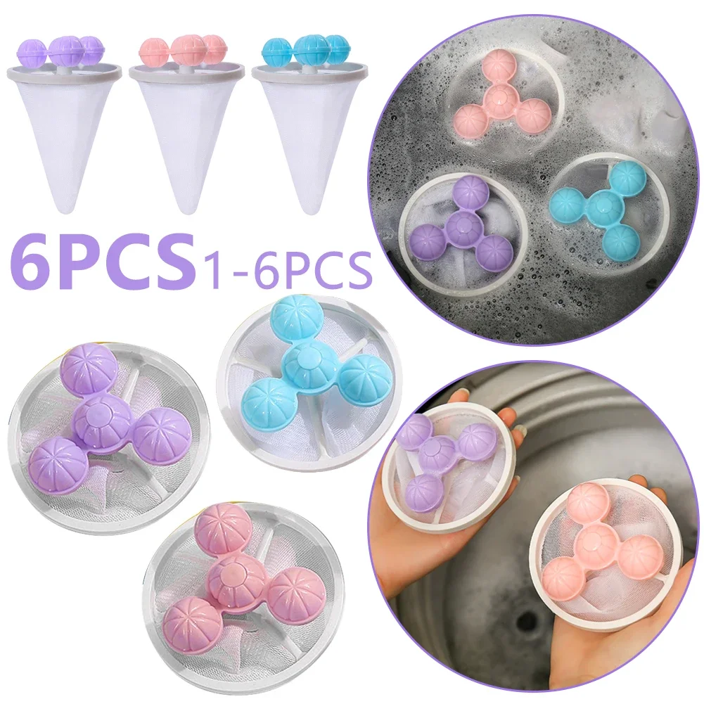 Bolsa de filtro de malla de bola de lavandería, dispositivo de depilación de lavadora, atrapador de pelo de mascotas flotante, bolsa de malla de limpieza de depilación de lavandería