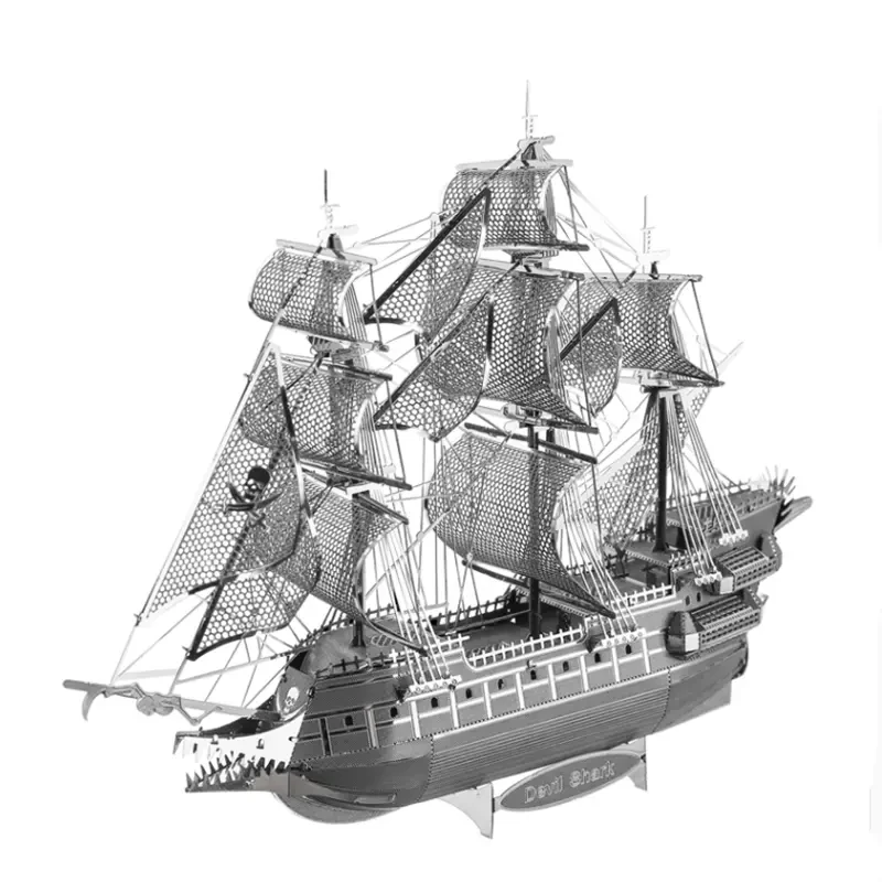 Flying Dutchman 3D Metal Puzzle Model Kits DIY Laser Cut Puzzles Jigsaw Toy For Children