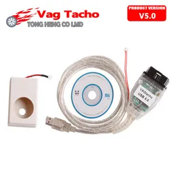 Vagtacho USB 버전 V 5.0 VAG Tacho 5.0, NEC MCU 24C32 또는 24C64 자동 코드 리더기