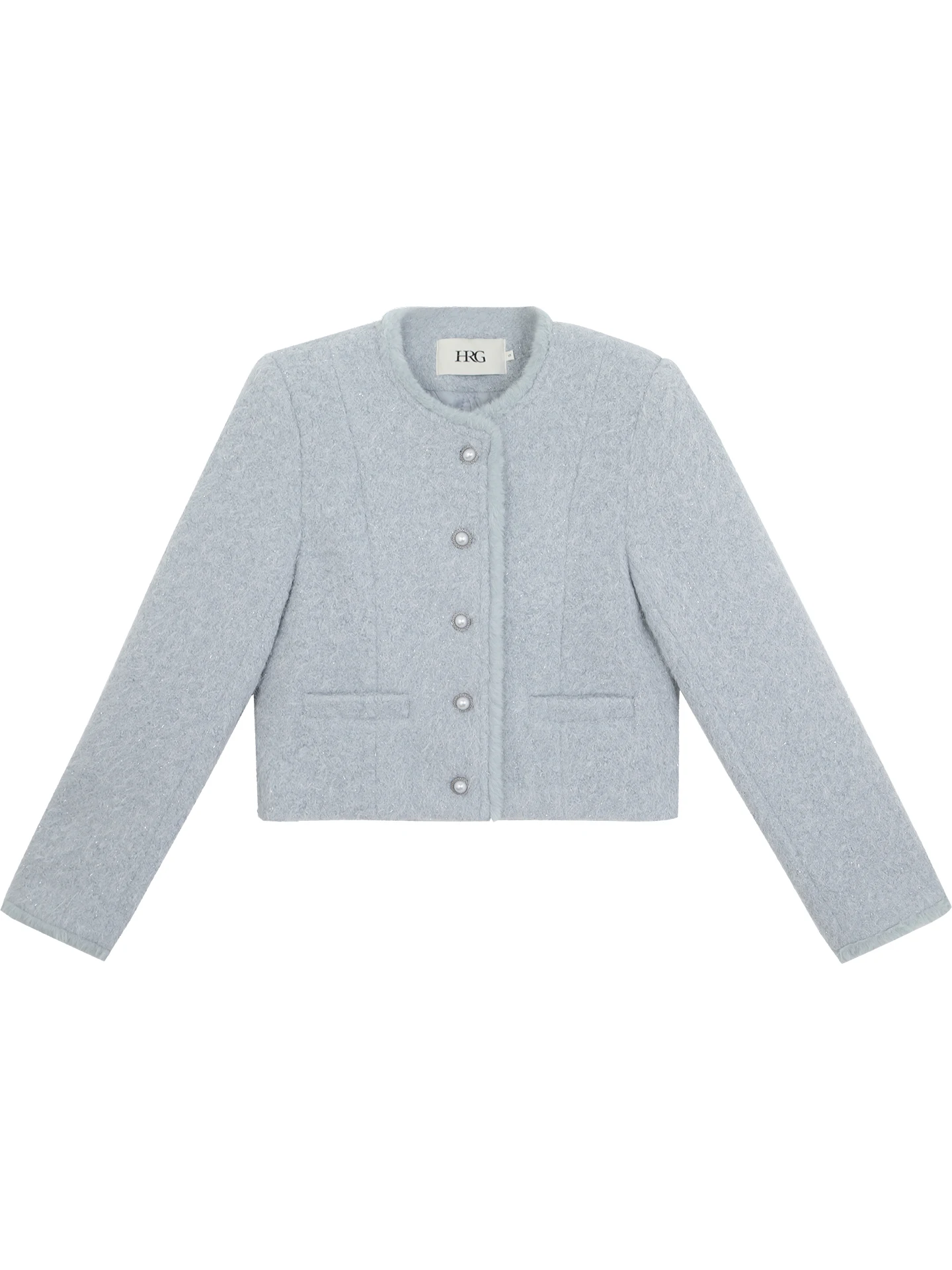 

Blue Cotton Quilted ort Coat Women's Faion Sle Autumn 2025 New ular G Red Celebri Blue Cotton Jaet Top