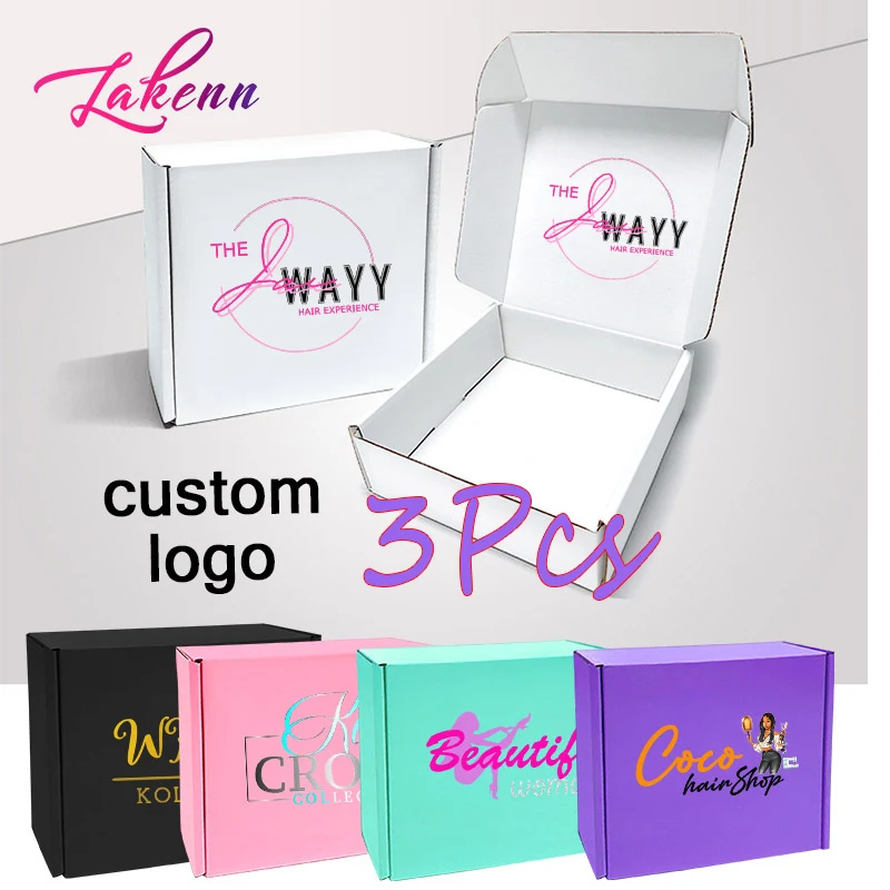 

Gift Boxes Multifunctional Fold Cardboad Box 3Pcs Logo Customize Wig Storage Box Wedding Birthday Gift Box