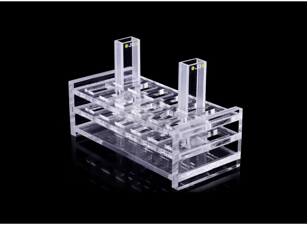 Acryl-Küvettenständer für Standardküvetten von 5–100 mm, 8–24 Positionen, transparenter Plexiglas-Küvettenhalter für Labor-Spektrophotometer – Detail 6