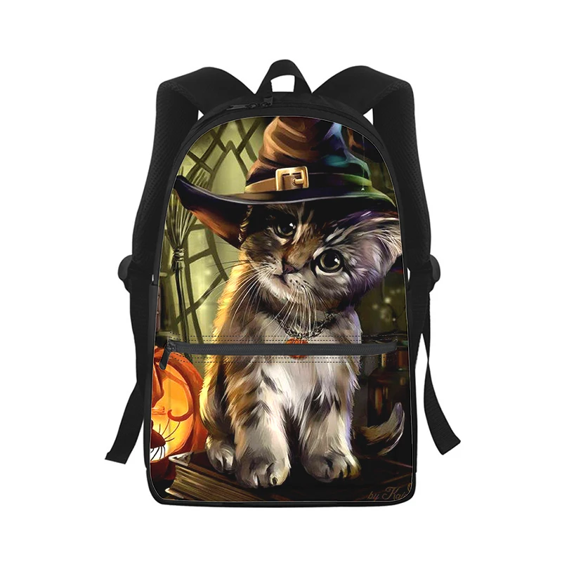 

Милый домашний кот, мужской и женский рюкзак с 3D принтом, модная студенческая школьная сумка, рюкзак для ноутбука, детская дорожная сумка на плечо