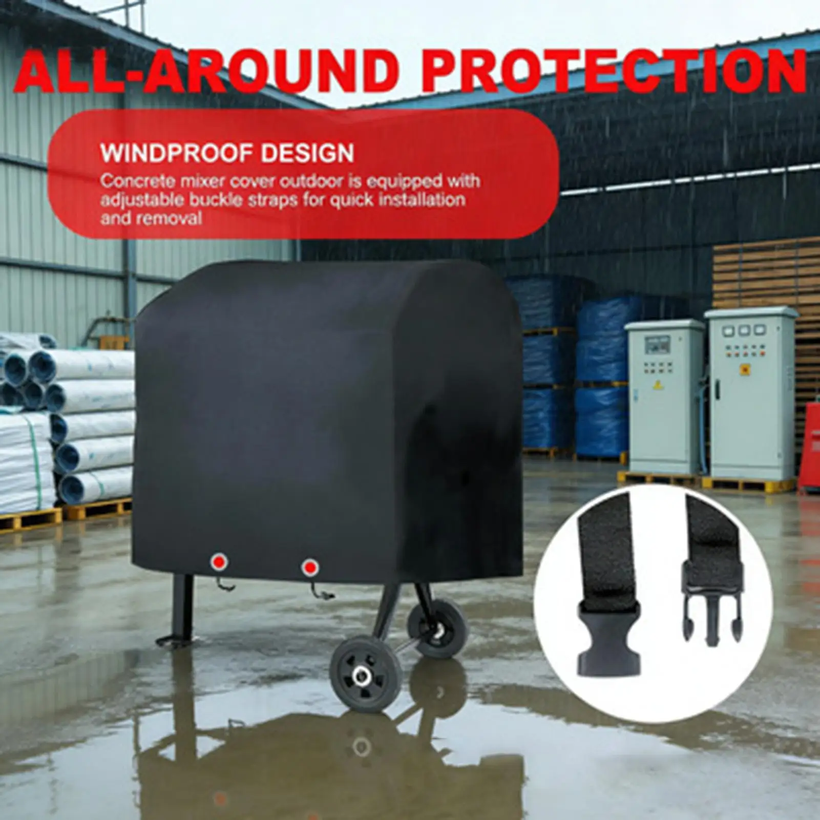 

Чехол для бетоносмесителя, водонепроницаемый, устойчивый к УФ-излучению, защитный, 130x80x110 см, пылезащитный, из ткани Оксфорд, для защиты бетоносмесителя от пыли