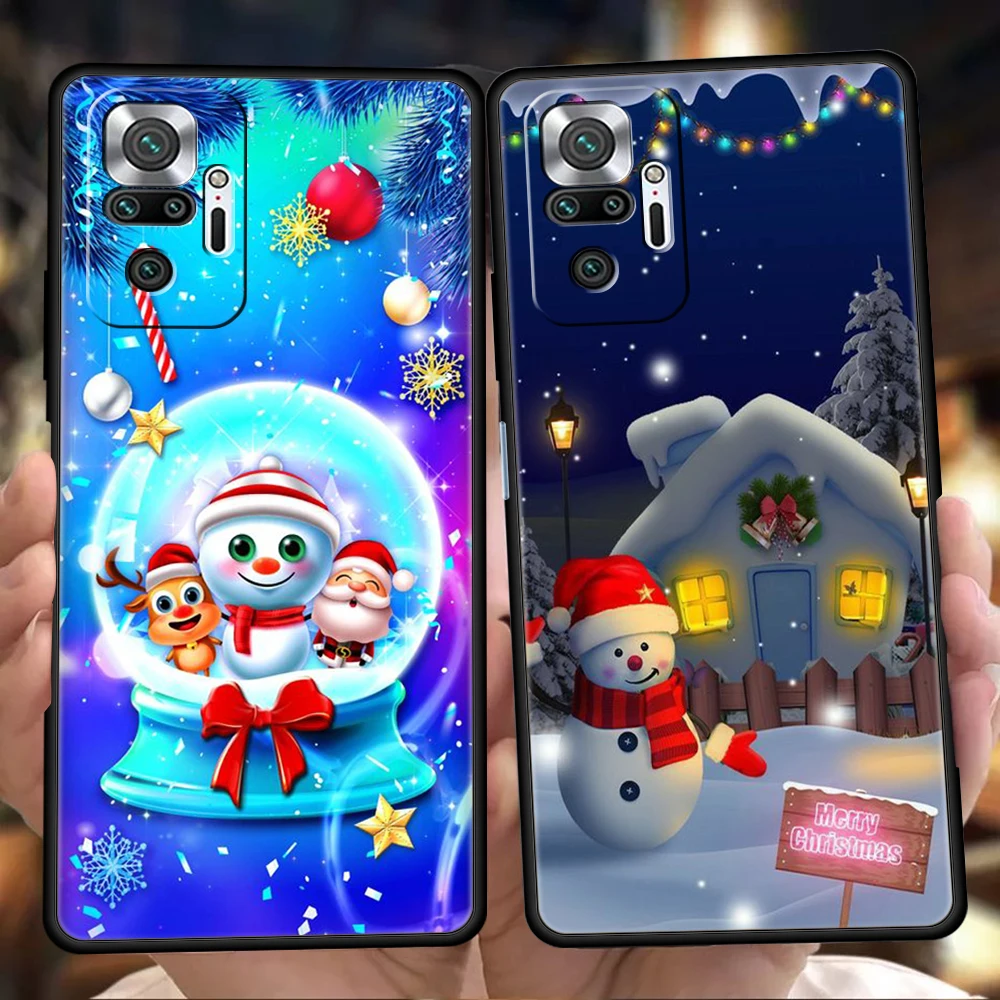 Snow Merry Christmas Phone Case for Xiaomi Redmi NOTE 12 Pro K40 Gaming K50 8A 9T 9A 9C Note 8 8T 9 9S 10 11 Pro Plus Soft Shell