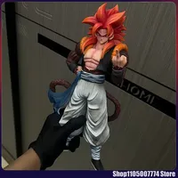 30cm Dragon Ball Super SSJ4 Four Gogeta Cartoon Characters Desktop Ornaments Statue Replaceable Hand Gk Model Trend Toys Gifts