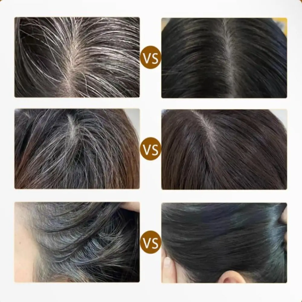 New Waterproof Comb Hair Dye Sweat-proof Easy to Use 2 in 1 Instant Dye Black Color Hair Colouring Cream for Gray Hair Coverage