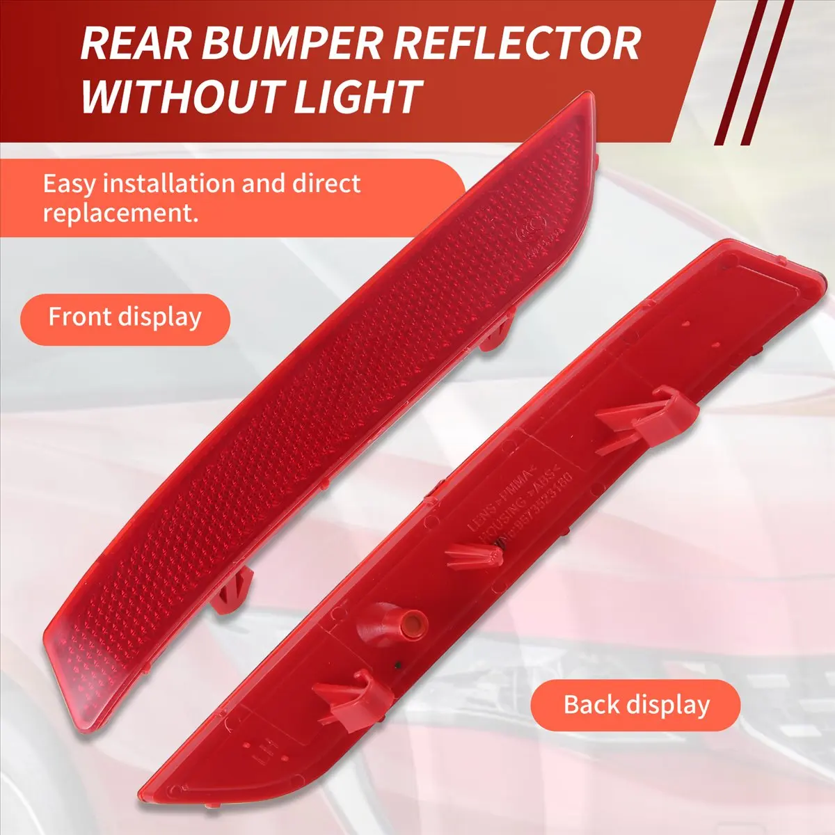 #15R (Red)Rear Bumper Reflector Light Rear Bumper Lights Bar Warning Lamp,Automotive Parts & Accessories