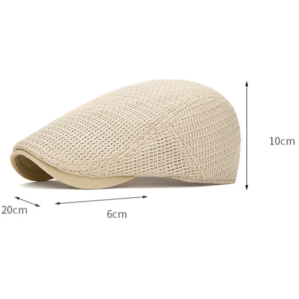HT5130 Neue Frühling-Sommer-Kappen für Herren und Damen, Retro Künstler-Malermütze, Unisex Ivy Flat Cap, Verstellbare Baskenmütze – Detail 1