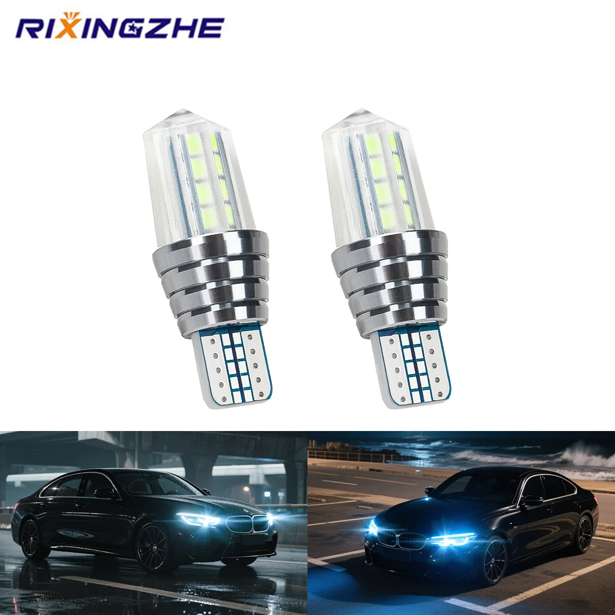 

10PCS T10 W5W LED Bulbs 194 Car Reading Interior Light Canbus 12V-24V Day Running Light Indicator Light 10SMD Super Bright