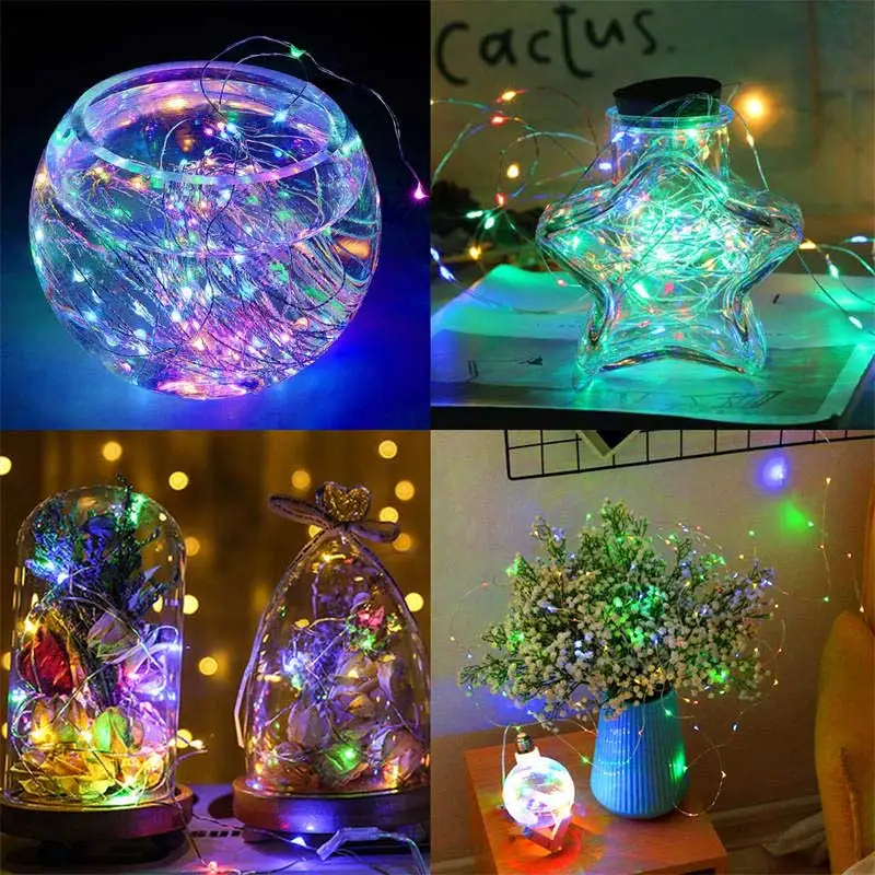 Battery LED String Fairy Lights Christmas Garland 5M 50LED/10M 100LED Remote Control Waterproof Holiday Wedding Decoration