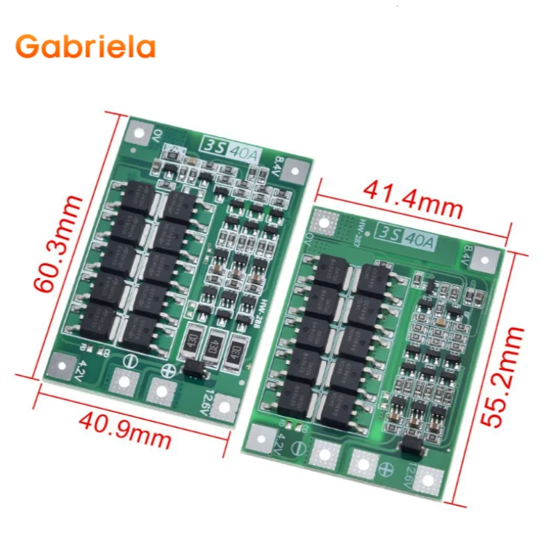 3S/4S 40A 60A Li-ion Lithium Battery Charger Protection Board 18650  BMS For Drill Motor 11.1V 12.6V/14.8V 16.8V Enhance/Balance