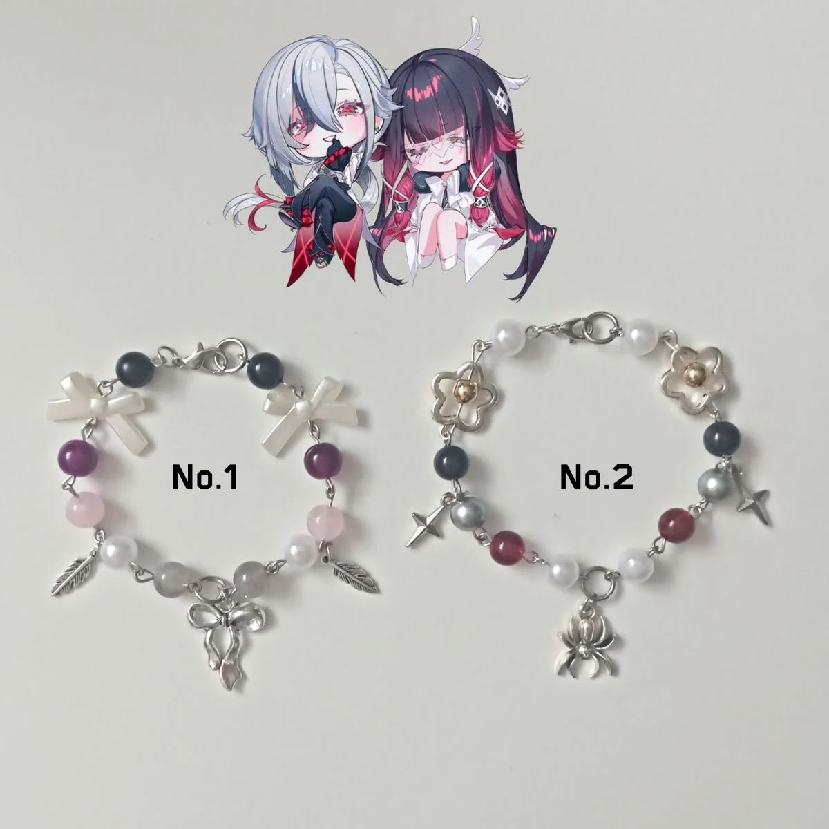 Arlecchino and Columbina bracelets made by me Handmade Y2K jewelry