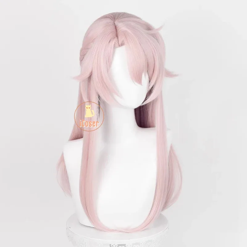 Honkai Star Rail Jiaoqiu Cosplay Wig Game Pink Long Hair Foxian Xianzhou Yaoqing Feixiao Halloween Party Women Men Props iCoser