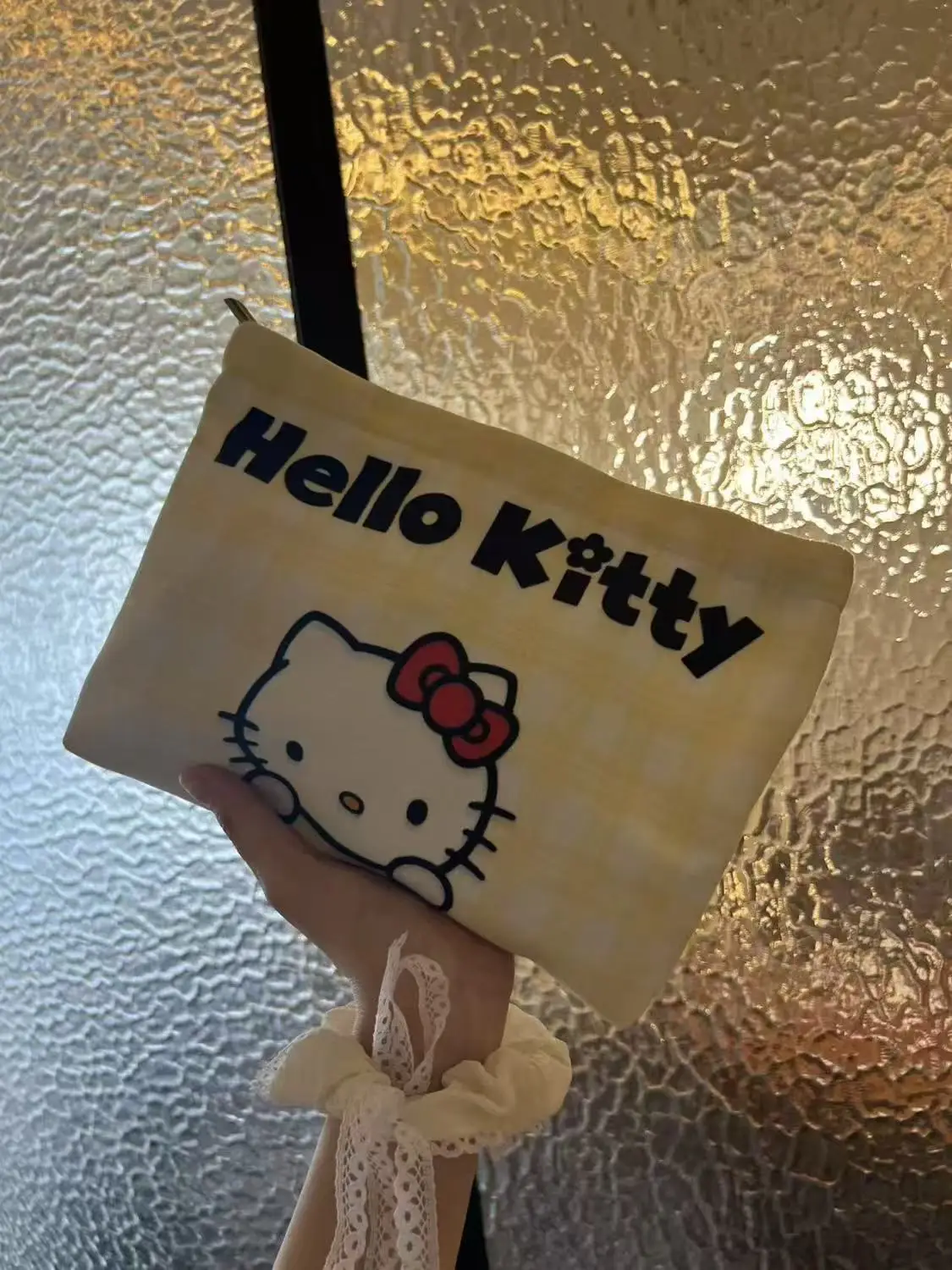 كارتون سانريو مرحبا كيتي حقيبة مستحضرات التجميل الصيف منعش حقيبة صغيرة الأكثر مبيعا الأزرق حقيبة صغيرة حقيبة التخزين الفتيات دمى هدايا