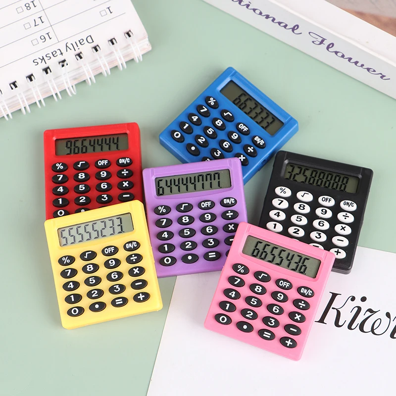 Mini calculadora cuadrada pequeña personalizada, calculadora creativa de papelería de Boutique de bolsillo, electrónica de oficina, escuela, Color caramelo