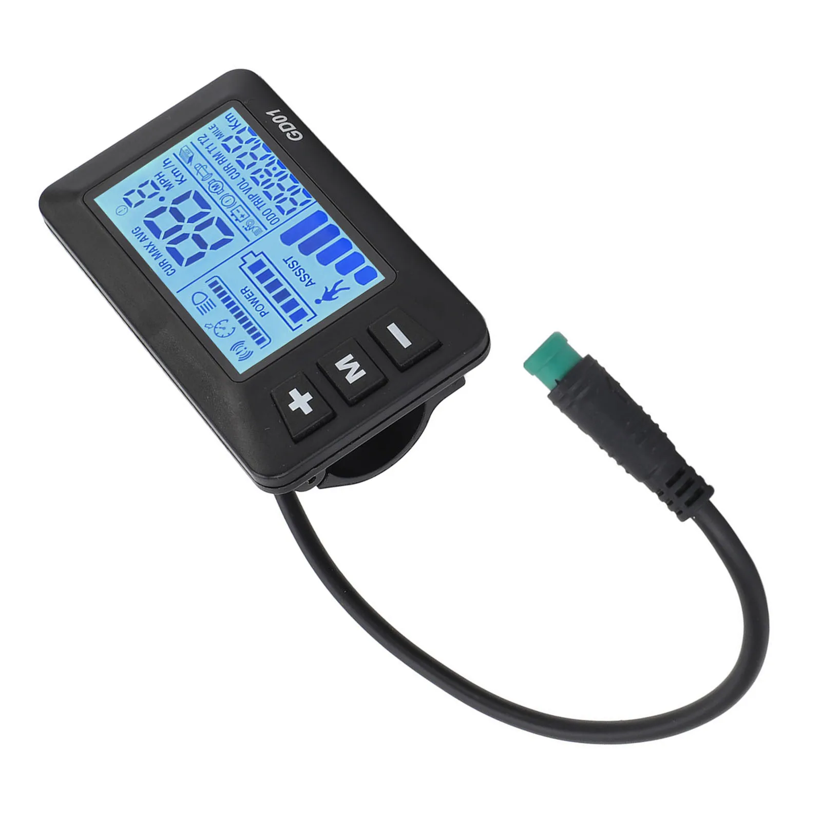 New Electric Bike LCD Display Meter 5 Pin Connector Waterproof Easy Reading Electric LCD Display Control Panel for Bike Scooter