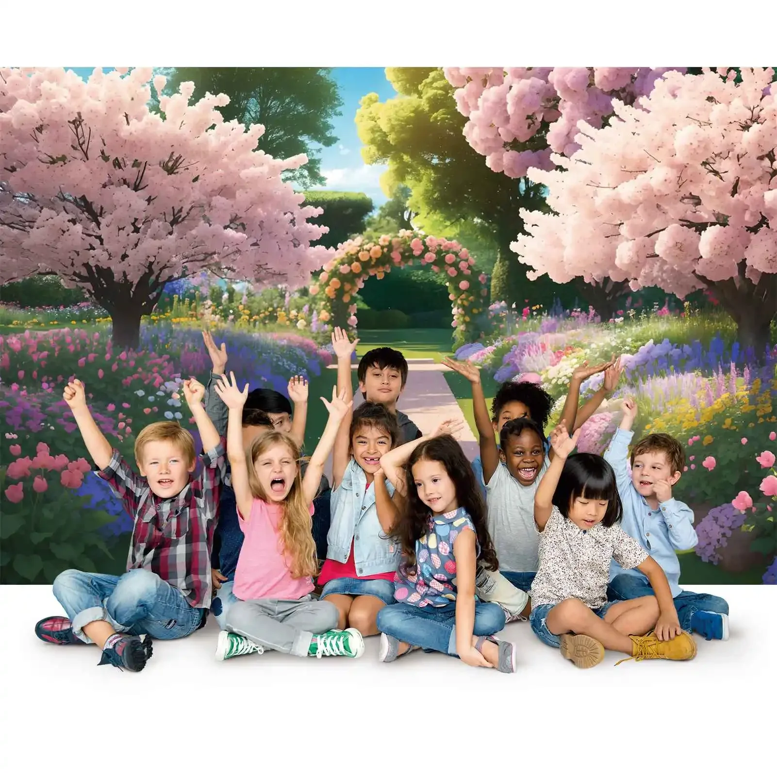 خلفيات مخصصة للتصوير الفوتوغرافي الأزهار ، خلفيات التصوير الفوتوغرافي ، الزهور والأوراق ، كشك صور الأطفال ، ديكور الزفاف