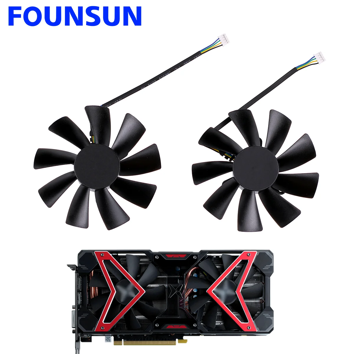 New 100MM 4PIN Cooling Fan GAA8S2U 0.46A 12V RX590 GPU FAN For DATALAND RX 580 RX 590 GME 8G Graphics Card Cooler Fan