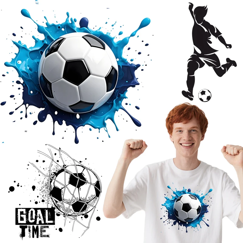 DTMF high-quality football heat transfer printing waterproof washable hot stamping sticker suitable for jerseys and T-shirts