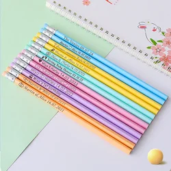 20/50/100 Personalized Wooden Pencils Customized School Decor Pen With Eraser Wedding Gift Favors Baby Shower Party 19CM