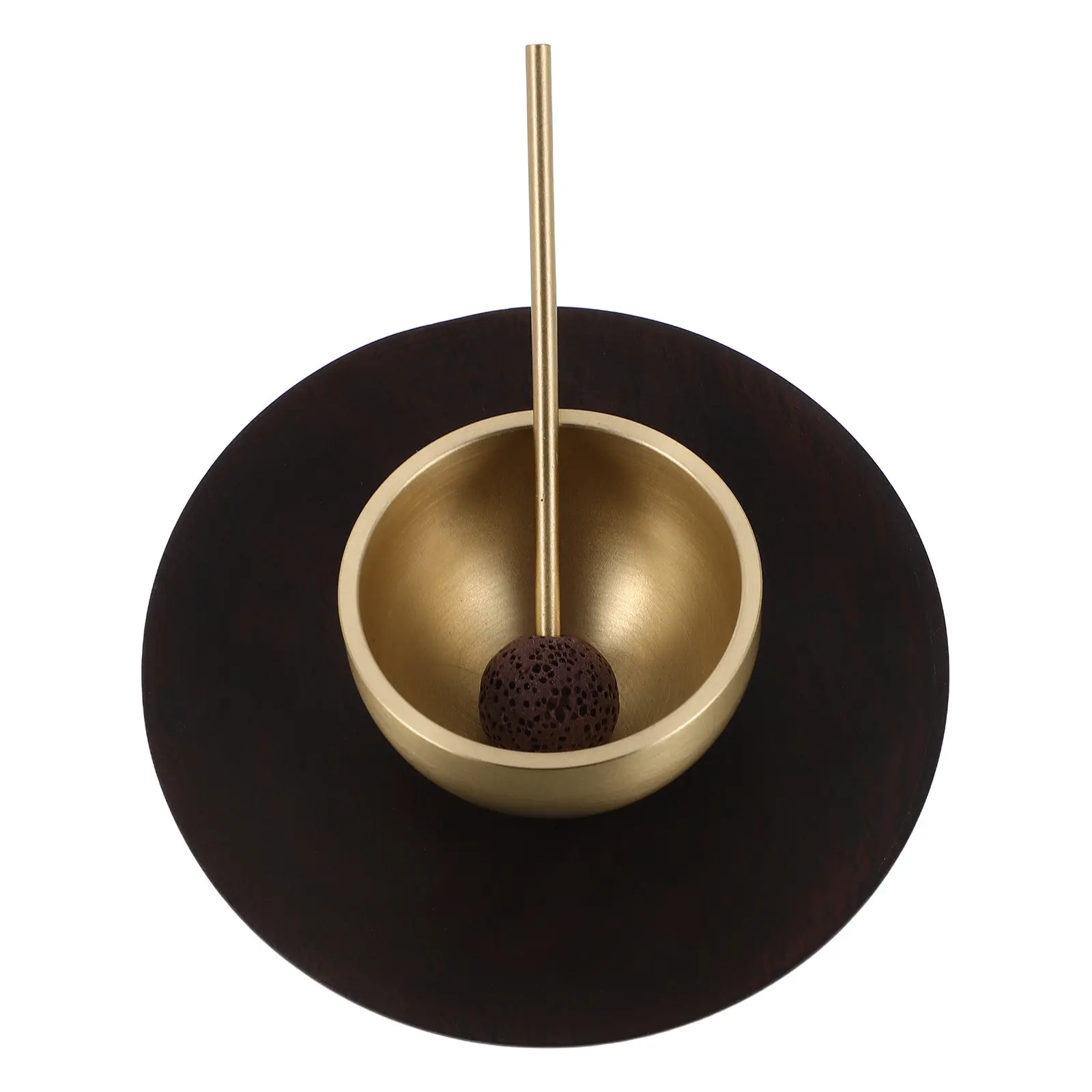 1 Ensemble de mini-bols chantants en laiton pour la méditation, outil de sonothérapie métallique, avec coussin et maillet, pour le yoga, la maison, les voyages, la relaxation et la pleine conscience
