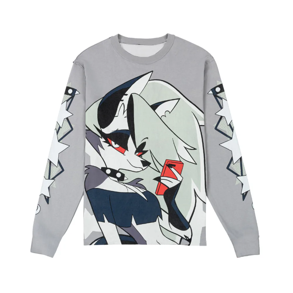 Helluva Boss Loona Long Sleeve T-shirt Loose Autumn Women Men Clothing Fashion Design 3D Full Print Tshirts Anime Cartoon Tees