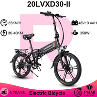SAMEWAY 20LVXD30-II Foldable EBicycle 350W Motor 48V10.4AH Lithium Battery Aluminum Alloy Ebike 20-inch Tire Adult Electric Bike