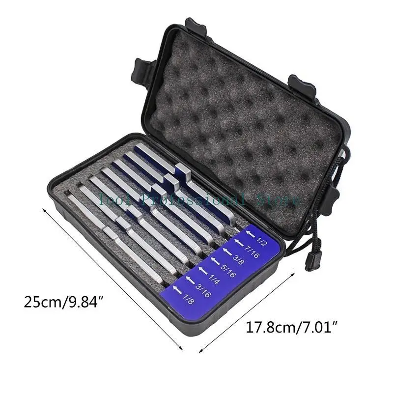 57QF 7 قطع منضدة إعداد قضيب النجارة ضبط الدقة قضيب سبائك الألومنيوم #6