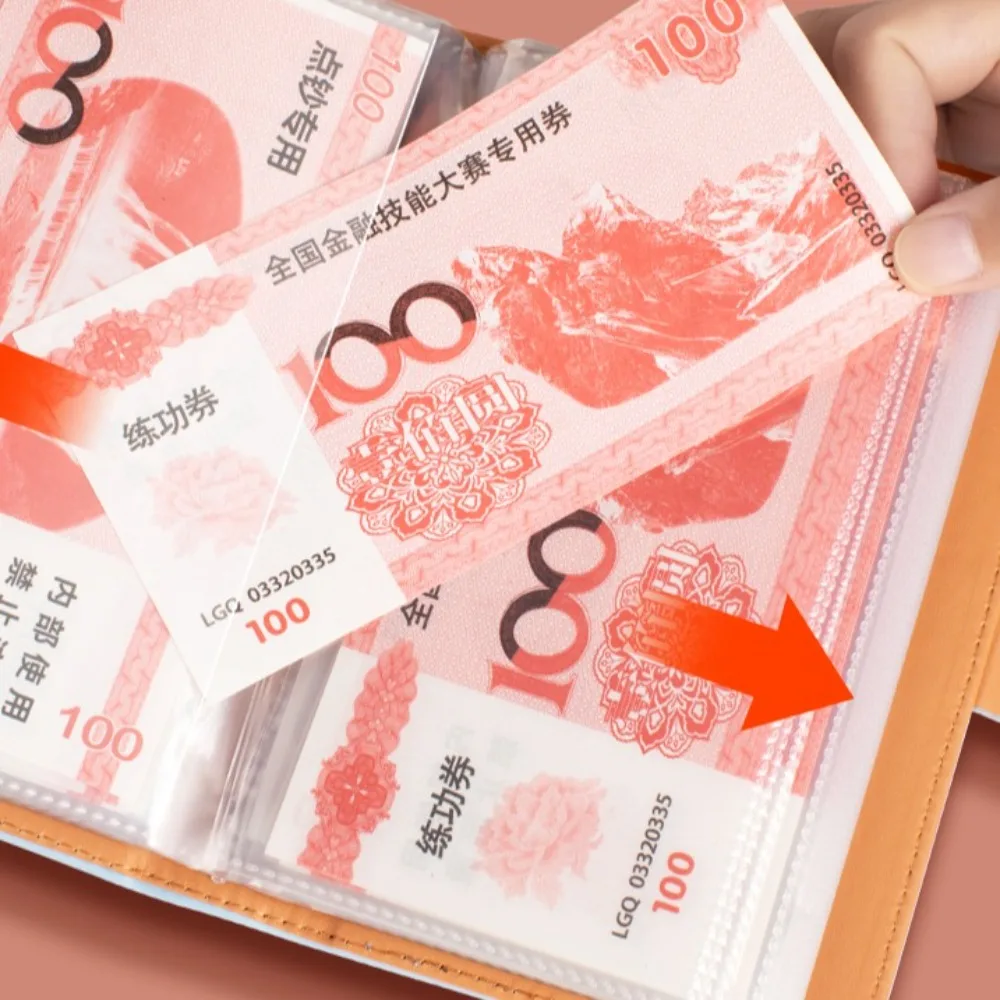 50Sheets Saving Money Binder PU Leather Portable Budget Binder with Lock Wallet Storage Refillable Planner Organizer