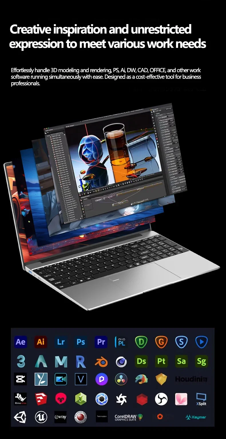 Новый игровой ноутбук 2026 года, 15.6 дюймов, 32 ГБ ОЗУ, 2 ТБ SSD, Windows 11, Intel Core i9-9900, 1920*1080 HD, ультратонкий, для геймеров и офиса
