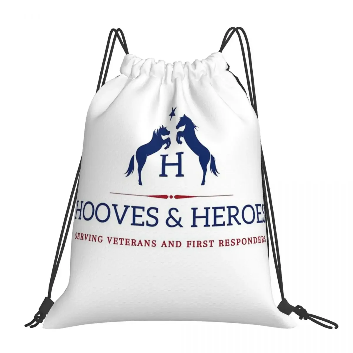 

Hooves And Heroes Logo Gear Backpacks Portable Drawstring Bags Drawstring Bundle Pocket Sports Bag BookBag Man Woman Students