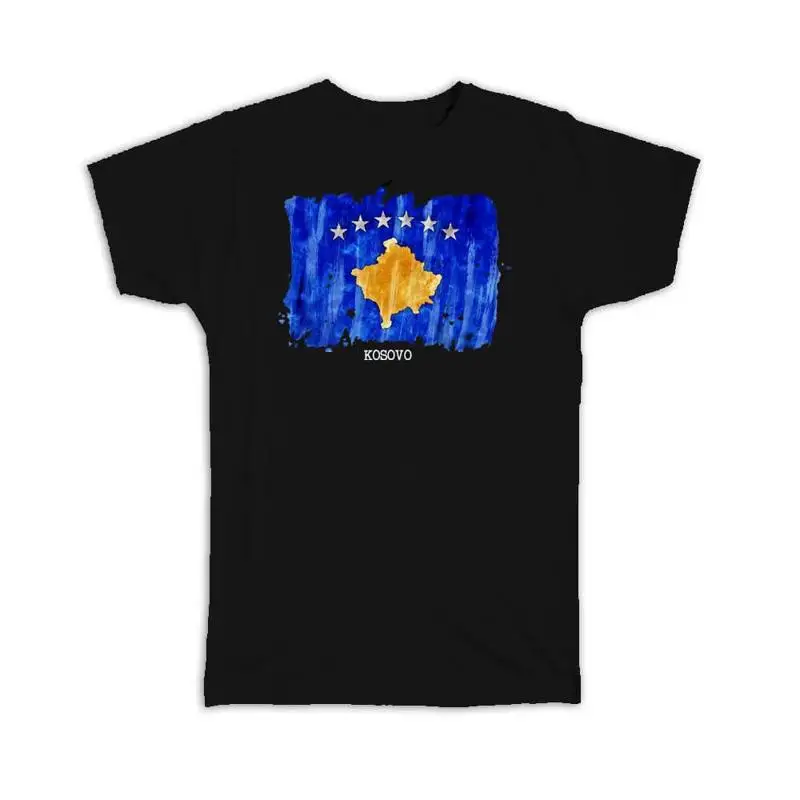 

T Shirt Kosovo Flag Europe Travel Expat Country Watercolor