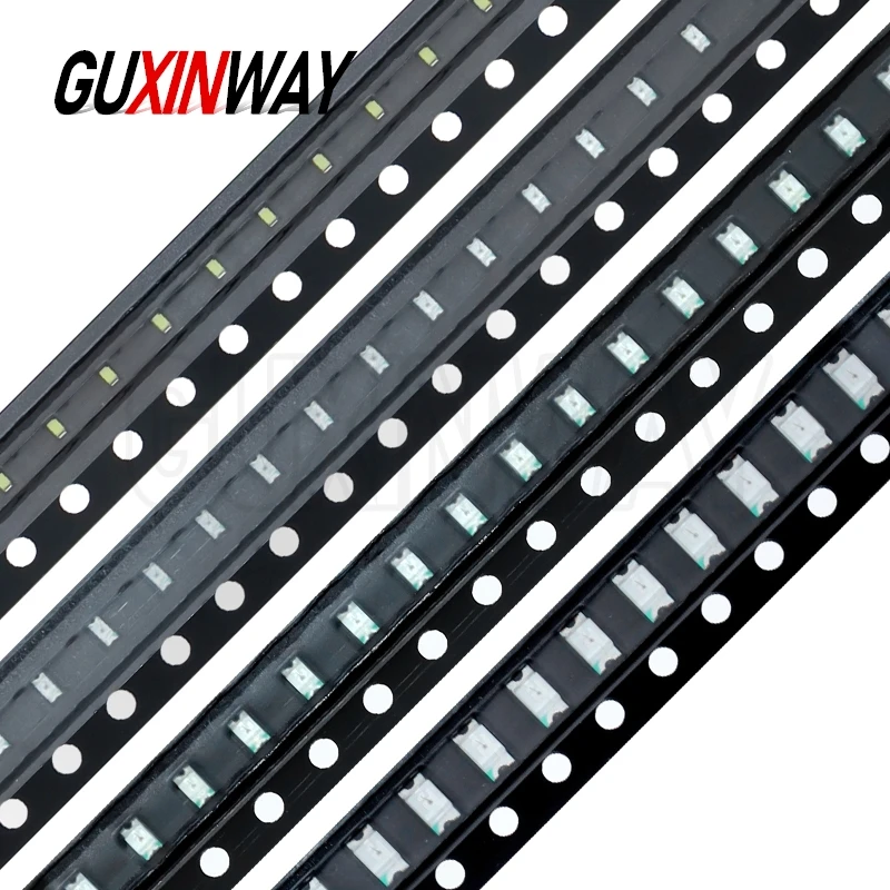 100 قطعة 0402 0603 0805 1206 smd led أحمر أصفر أخضر أبيض أزرق برتقالي صمام ثنائي باعث للضوء المياه واضح مصباح ليد ديود مجموعة