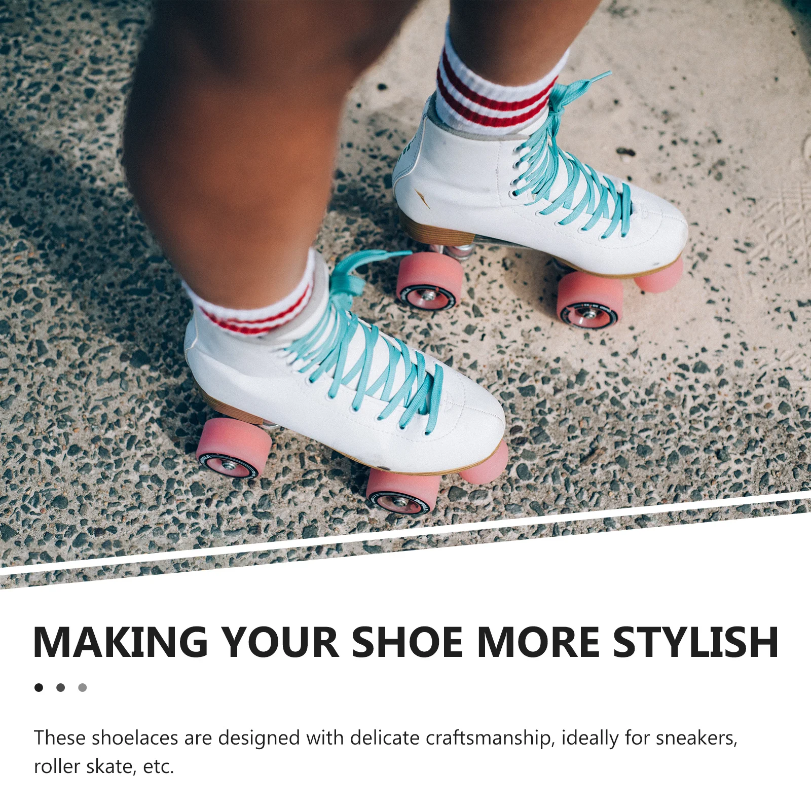 1pcs 1 Pair Ice Hockey Laces High-Strength Polyester Flat Shoelaces For Skates Sneakers Roller Skates Sports Shoe Replacement