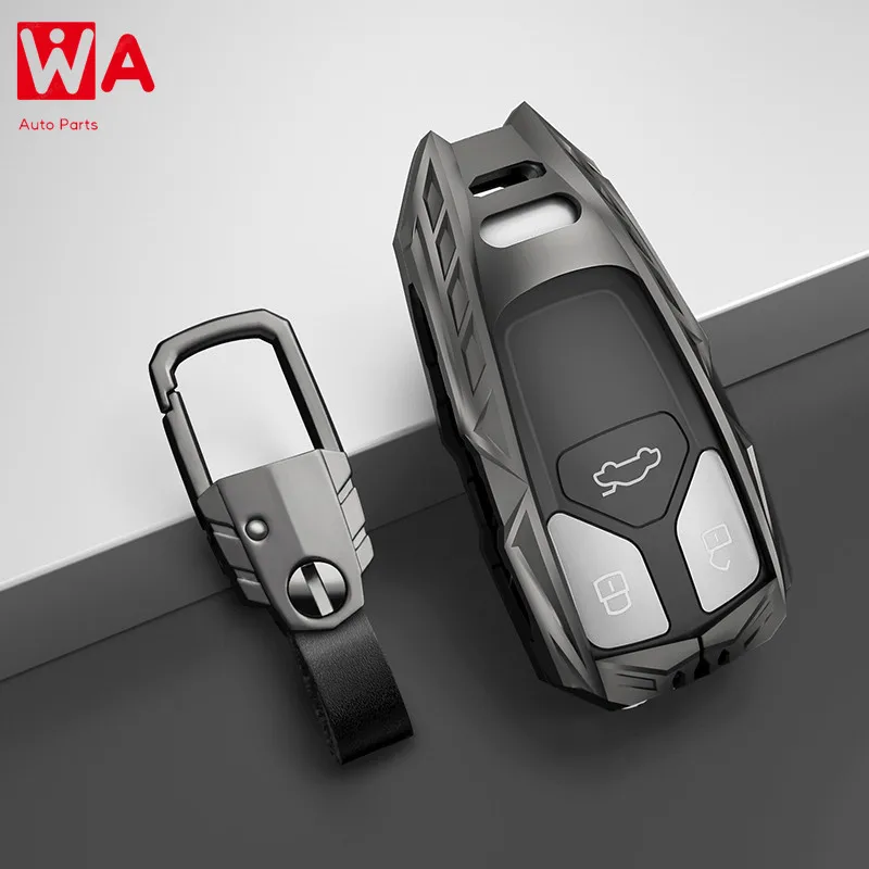 

Zinc Alloy Car Smart Key Case Cover Case Shell For Audi A6 A5 Q7 S4 S5 A4 B9 Q7 A4L 4m TT TTS RS 8S 2016 2017 2018 Accessories