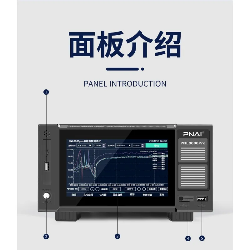 High-precision multi-channel temperature tester multi-channel industrial thermocouple indoor recorder mobile phone monitoring