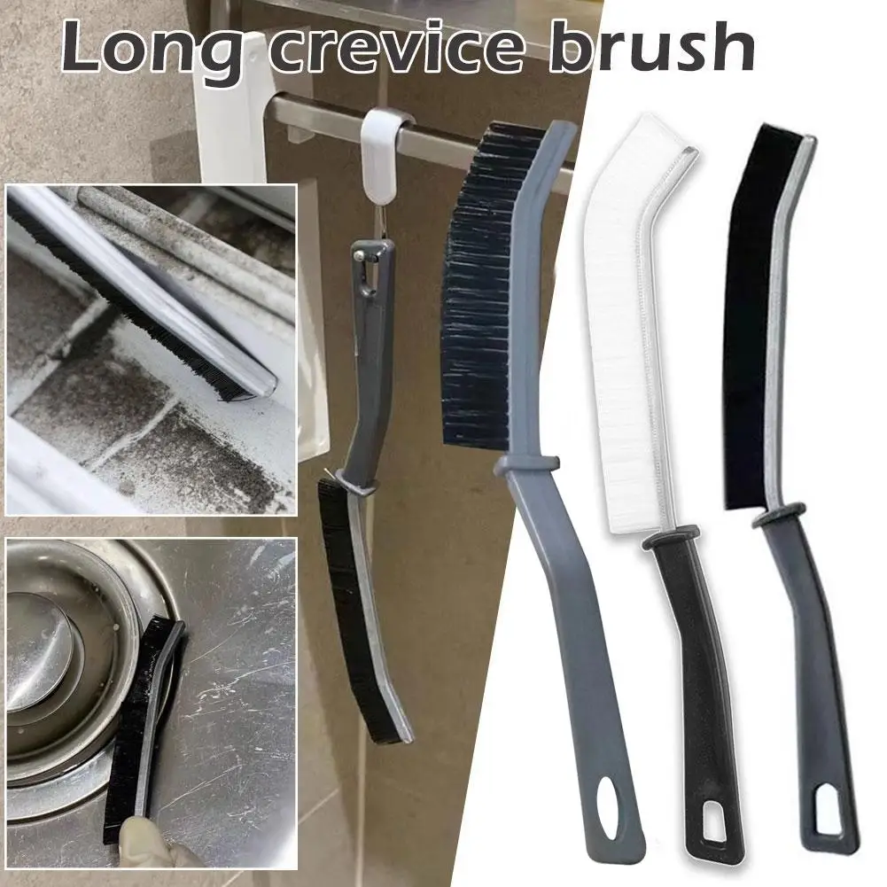 Multipurpose Brush Toilet Kitchen Tile Dead Angle Cleaning Brush Handle Cleaning Dust Slot Brush Groove Long Window L4J9