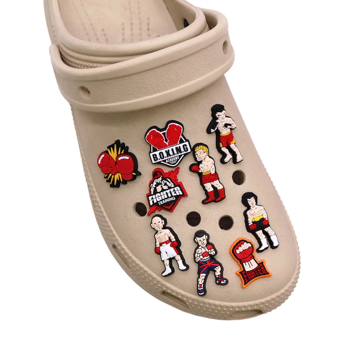 1 Stuks Boksstijl Schoen Bedels Ontwerp Decoratie Bokshandschoenen Past Voor Tuin Sandaal Accessoires Kids X-Mas Party Geschenken