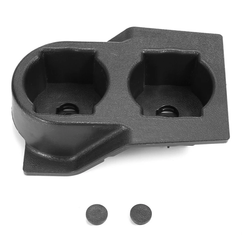 2X Car Front Center Console Dual Water Cup Holder Insert Black For Nissan GQ Patrol Y60 1988-1997 4WD 4X4