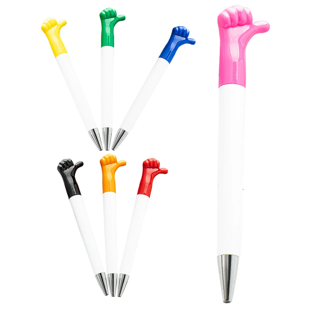 

7 Pcs Cartoon Ballpoint Pen Motivational Pens Funny Cell Ball-pointed Decorative Plastic Staff Convenient