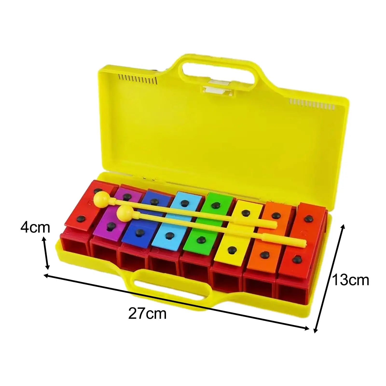 Xylophone avec maillets pour enfant de 1, 2 ou 3 ans, jouets martelés, en métal, 8 notes, prédire