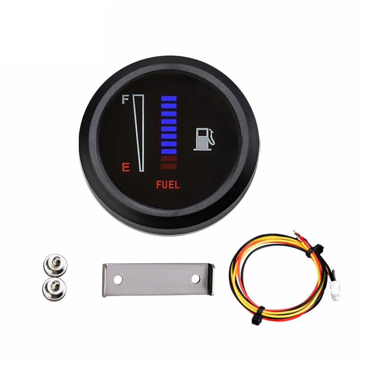 12V 2Inch 52mm Ultra Thin Car Motorcycle Fuel Level Meter Gauge Electronic 8 LED Light,Fuel Gauge