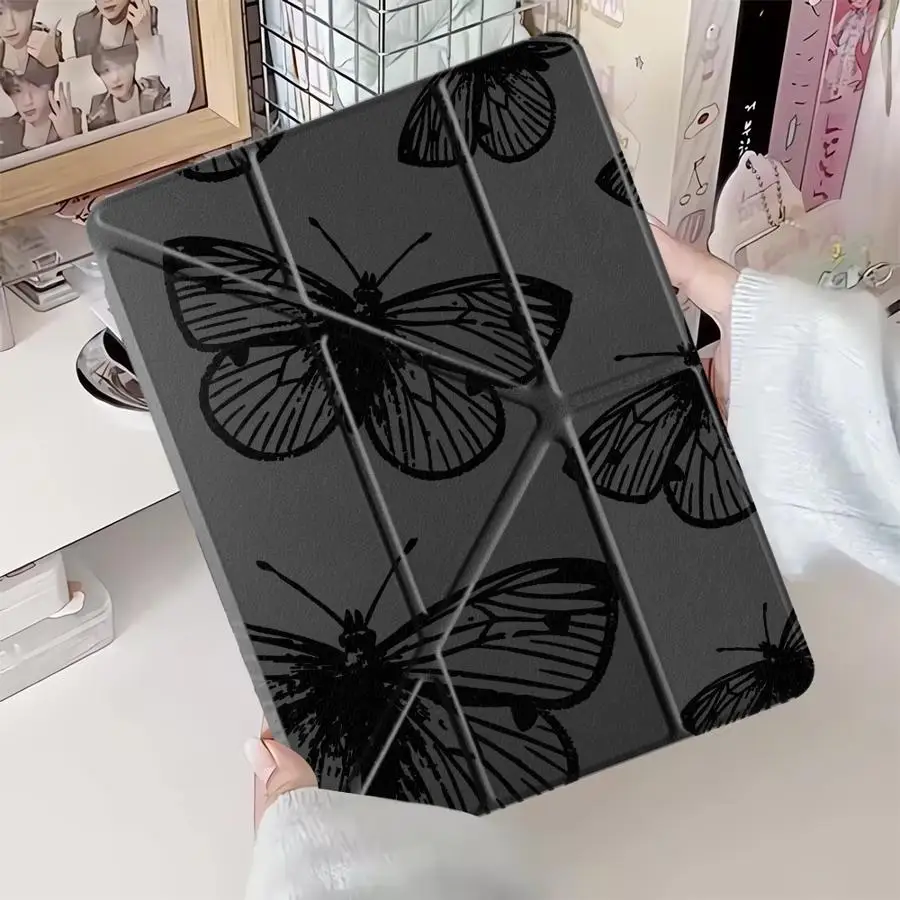 Beautiful Butterfly Holder Cover Tablet Case For iPad Pro 11th 10th 9th 8th 7th 12.9inch Mini 6 7 Air 4 5 M3 M2 1 2 M4 11inch