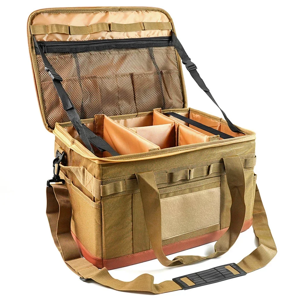 

30L Camping Storage Case Camping Cooking Utensil Organizer Large Capacity Car Trunk Storage Bag Collapsible Utility Supplies