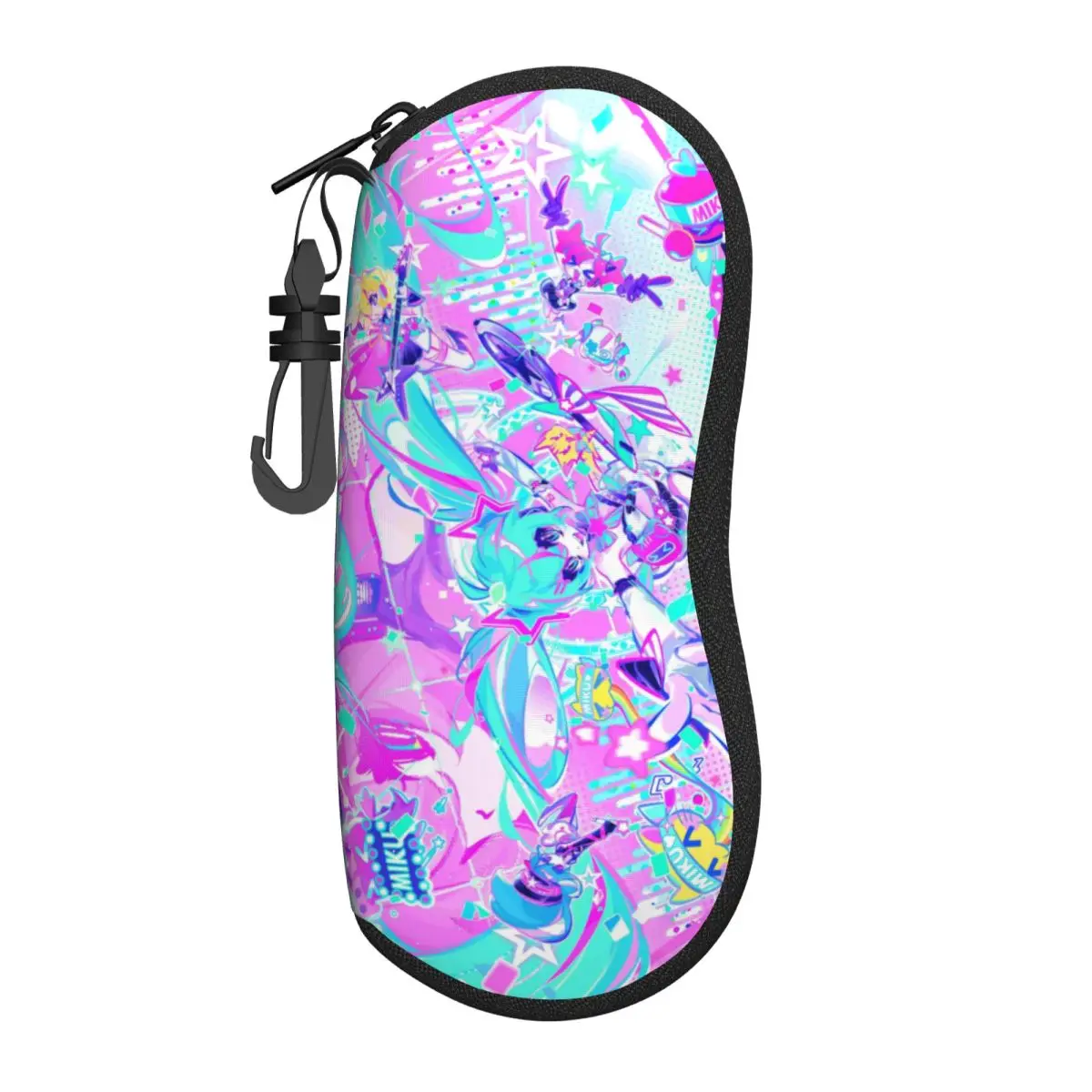 

Custom H-Hatsuned M-Mikus Cartoons Eyeglass Glasses Case Men Women Soft Manga Sunglasses Protective Box