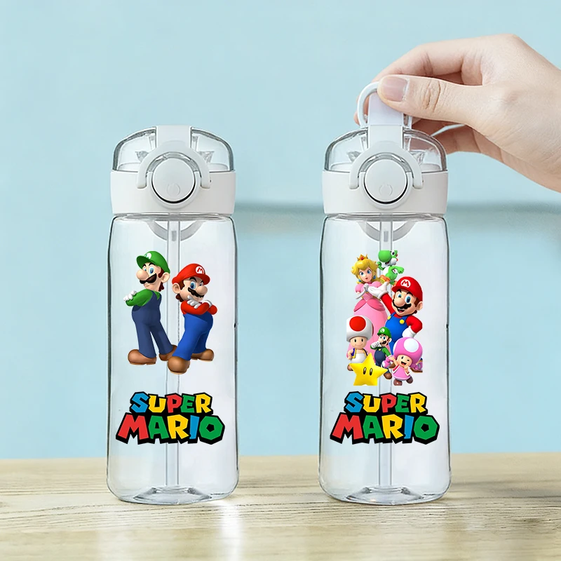 

Спортивная прозрачная бутылка для воды Super Marios, 400 мл, портативная, для спортзала, путешествий, герметичная, матовая, в подарок