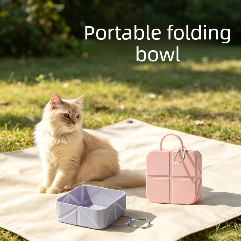 Silicone Collapsible Pet Travel Bowl Portable Outdoor Camping Feeding Water Bowl for Dogs Cats Hiking Walking Trips