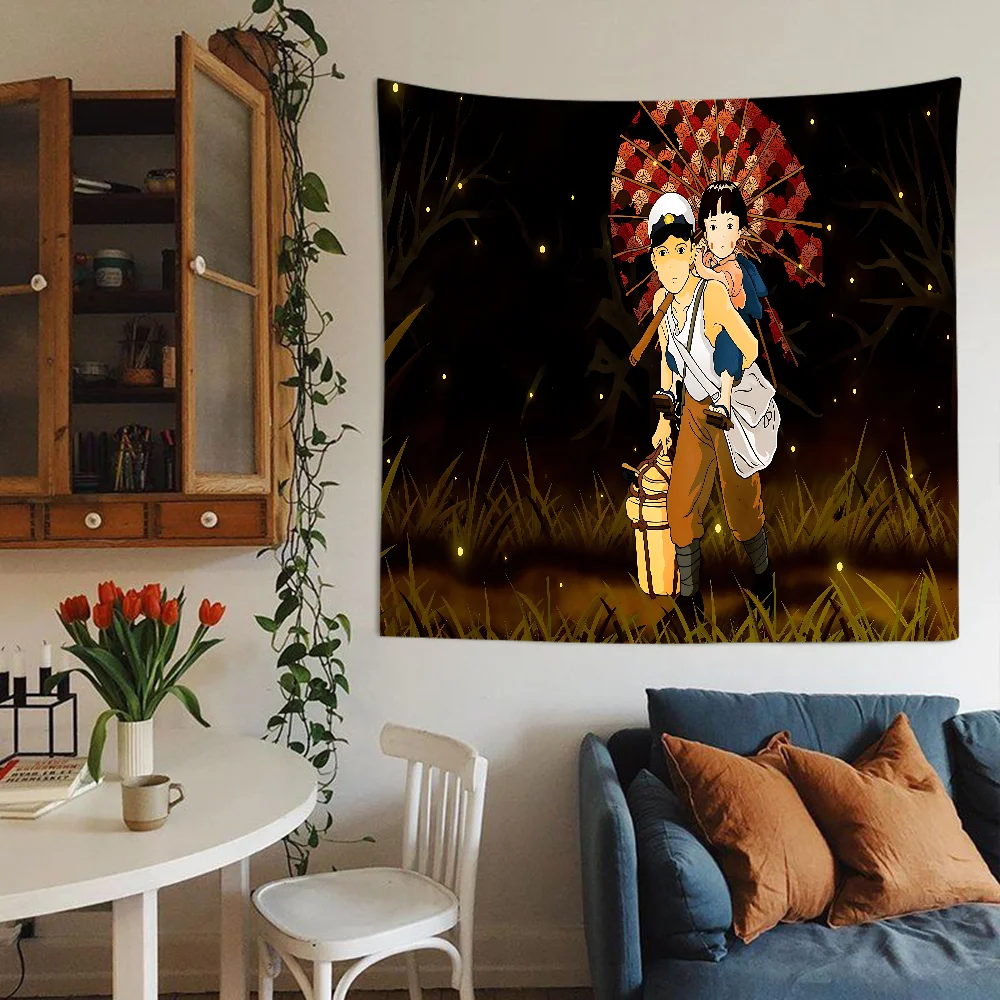 

G-Grave Of The Fireflies Cartoon Theme Party Backdrop Vinyl Photography Background Birthday Party Decorations